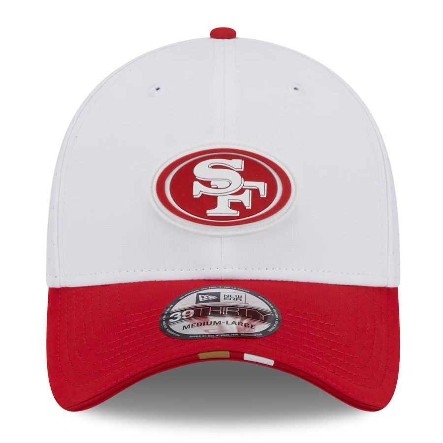 SAN FRANCISCO 49ERS 2025 NFL TRAINING CAMP 39THIRTY FLEX FIT HAT - WHITE