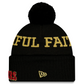 SAN FRANCISCO 49ERS 2025 RIVALRY SIDELINE COLLECTION CUFFED KNIT WITH POM - BLACK