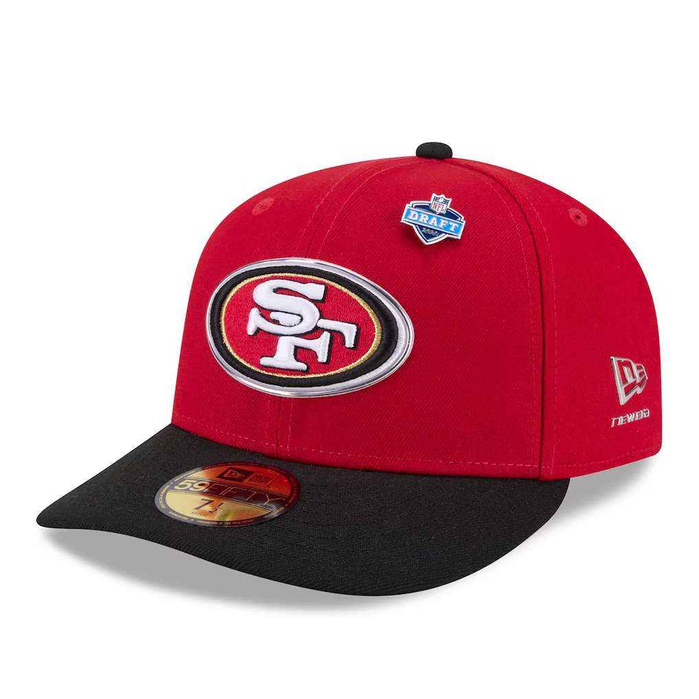 SAN FRANCISCO 49ERS 2026 NFL DRAFT 59FIFTY FITTED HAT - RED/BLACK