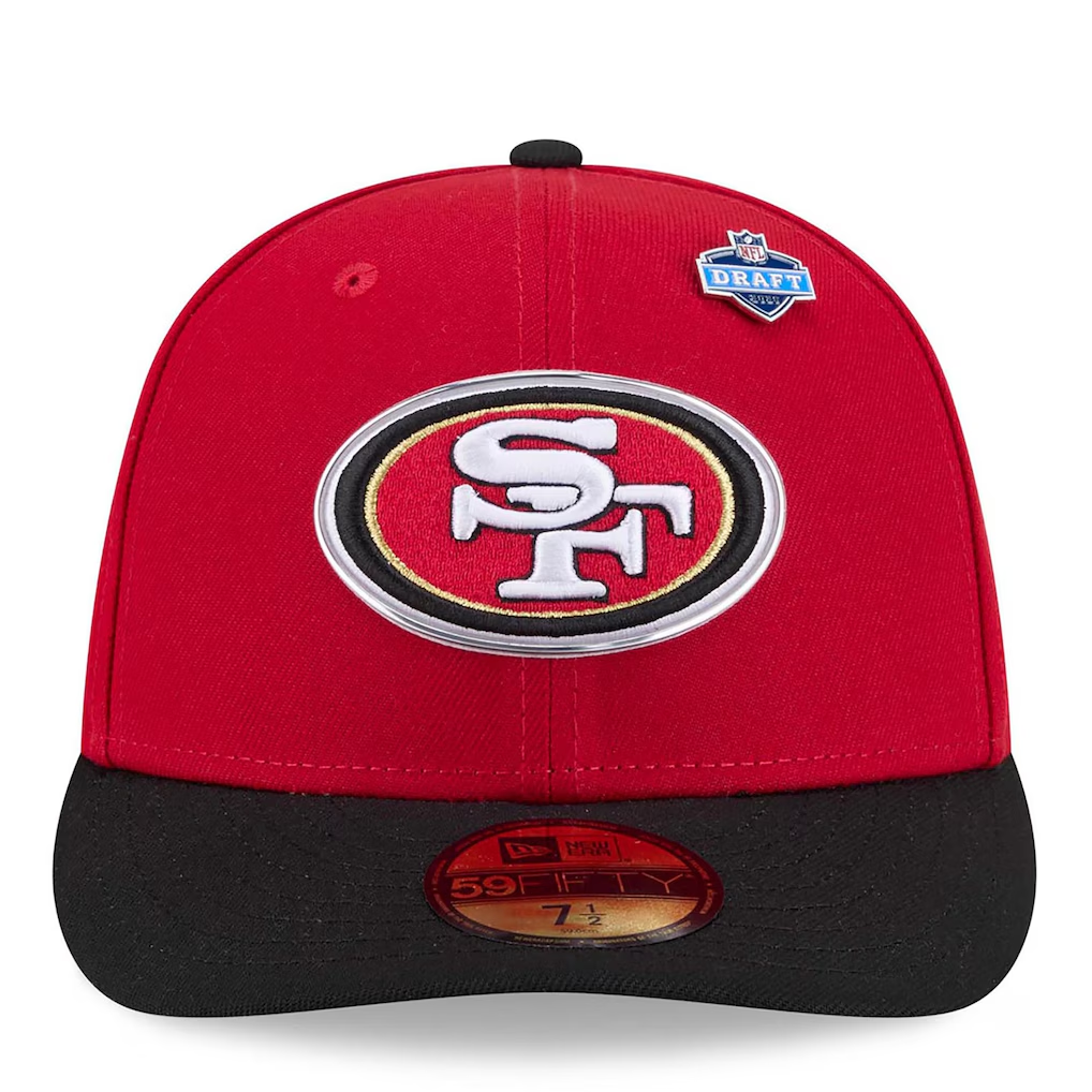 SAN FRANCISCO 49ERS 2026 NFL DRAFT 59FIFTY FITTED HAT - RED/BLACK