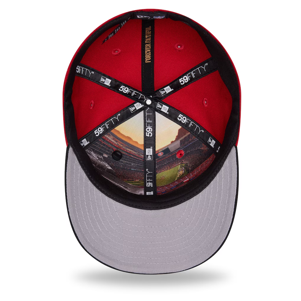 SAN FRANCISCO 49ERS 2026 NFL DRAFT 59FIFTY FITTED HAT - RED/BLACK