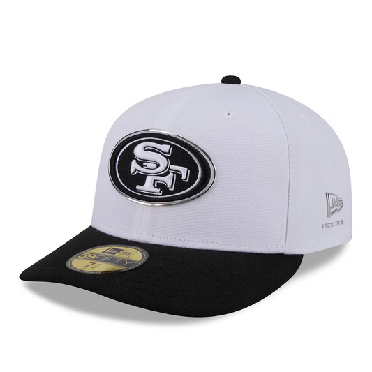 SAN FRANCISCO 49ERS 2026 NFL DRAFT 59FIFTY FITTED HAT - WHITE/BLACK