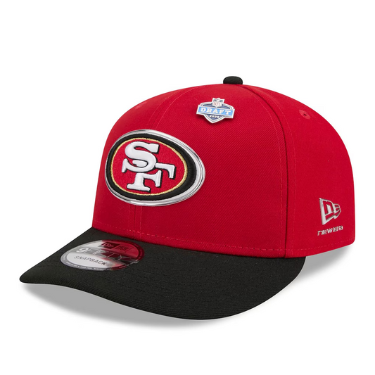 SAN FRANCISCO 49ERS 2026 NFL DRAFT 9FIFTY SNAPBACK HAT - RED/BLACK