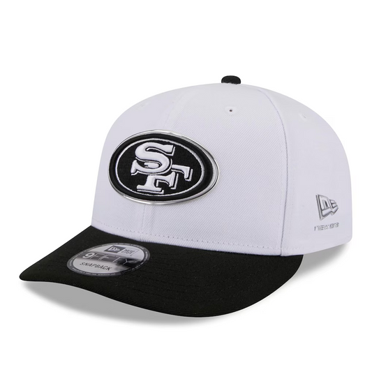 SAN FRANCISCO 49ERS 2026 NFL DRAFT 9FIFTY SNAPBACK HAT - WHITE/BLACK