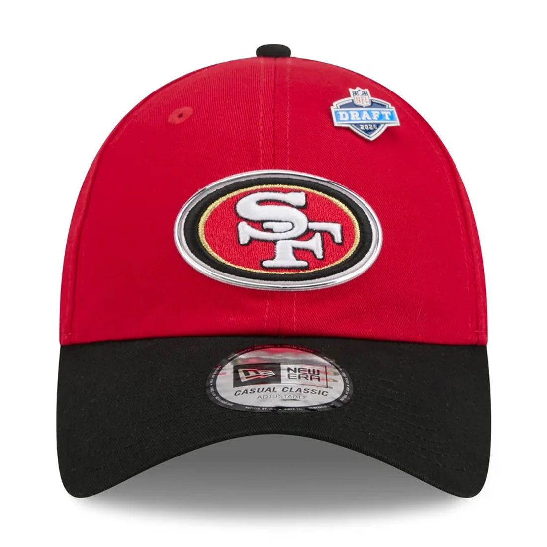 SAN FRANCISCO 49ERS 2026 NFL DRAFT CASUAL CLASSIC ADJUSTABLE HAT - RED/BLACK