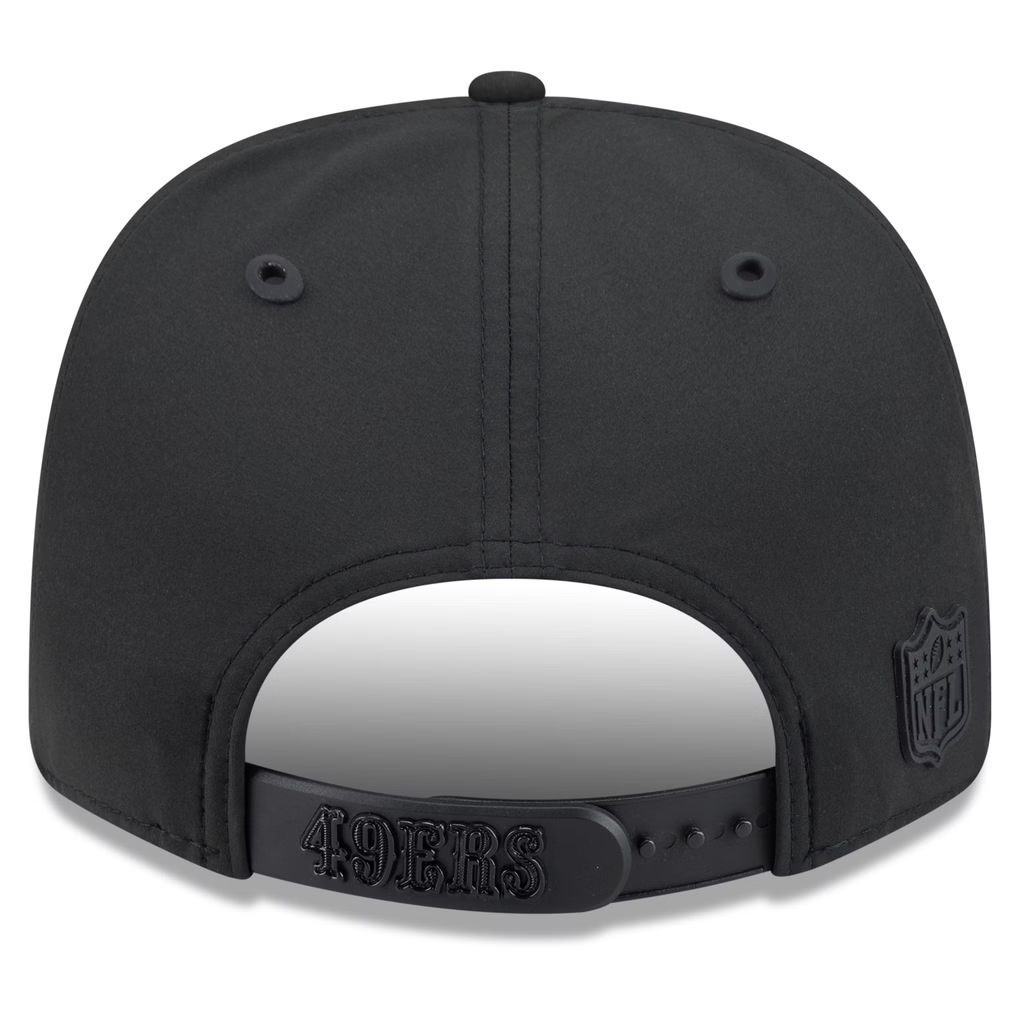 SAN FRANCISCO 49ERS 2026 NFL SIDELINE 9SEVENTY STRETCH-SNAP ADJUSTABLE HAT - BLACK/BLACK