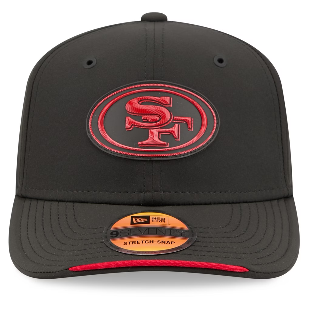 SAN FRANCISCO 49ERS 2026 NFL SIDELINE 9SEVENTY STRETCH-SNAP ADJUSTABLE HAT - BLACK