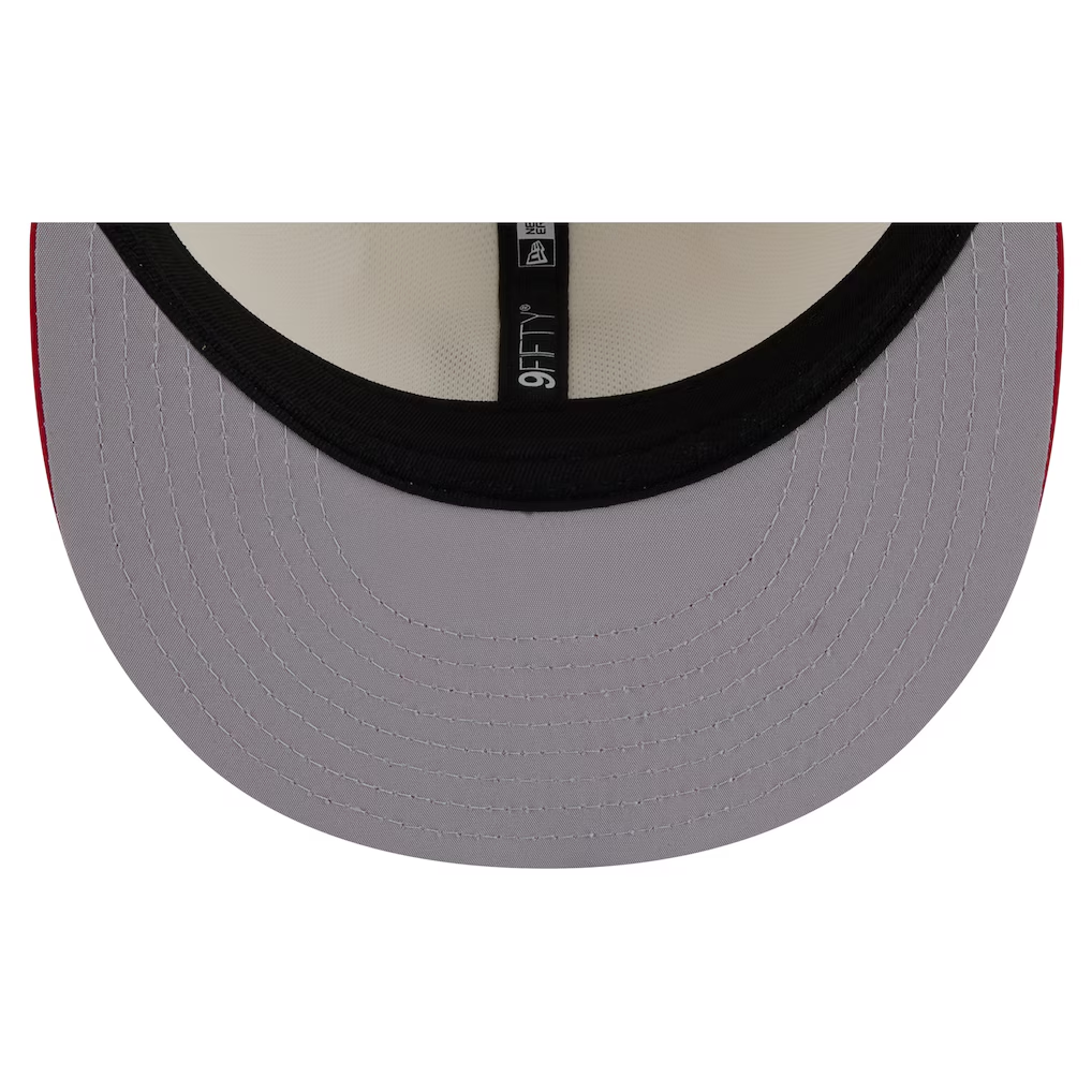 SAN FRANCISCO 49ERS 2026 NFL TRAINING CAMP 9FIFTY SNAPBACK HAT - CHROME WHITE/RED