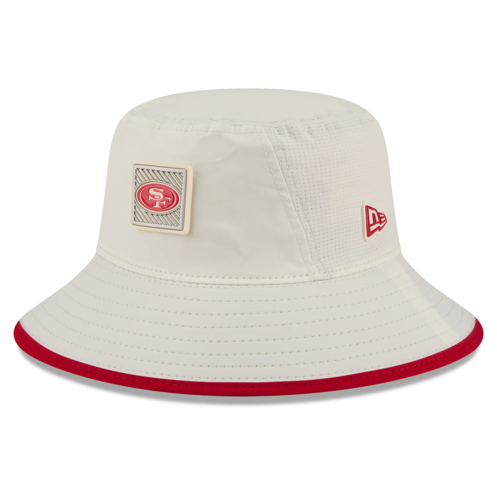 SAN FRANCISCO 49ERS 2026 NFL TRAINING CAMP BUCKET HAT - CHROME WHITE/RED