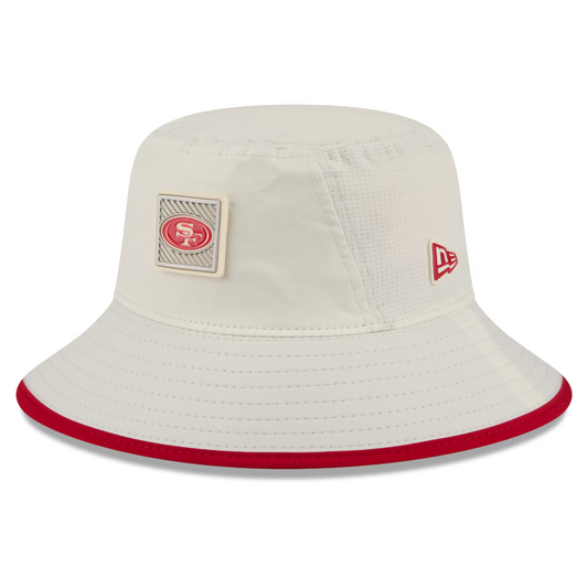 SAN FRANCISCO 49ERS 2026 NFL TRAINING CAMP BUCKET HAT - CHROME WHITE/RED