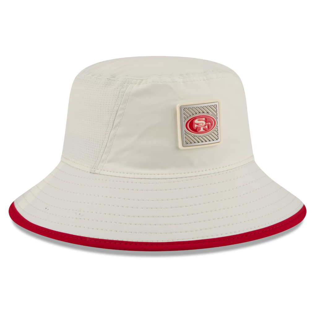 SAN FRANCISCO 49ERS 2026 NFL TRAINING CAMP BUCKET HAT - CHROME WHITE/RED