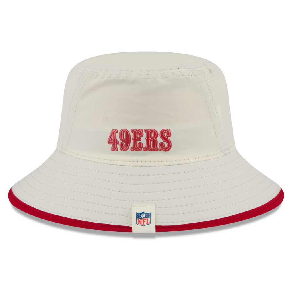 SAN FRANCISCO 49ERS 2026 NFL TRAINING CAMP BUCKET HAT - CHROME WHITE/RED