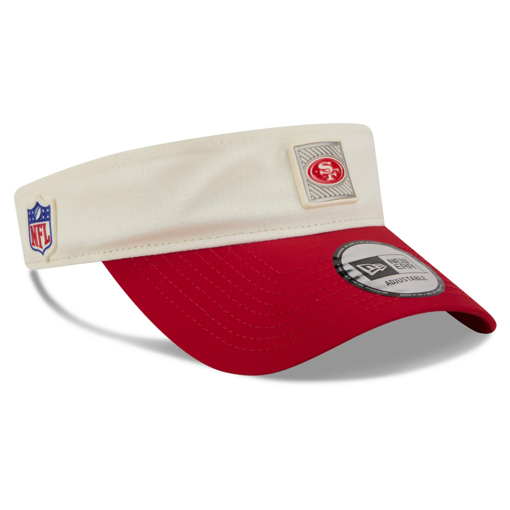 SAN FRANCISCO 49ERS 2026 NFL TRAINING CAMP VISOR - CHROME WHITE/RED