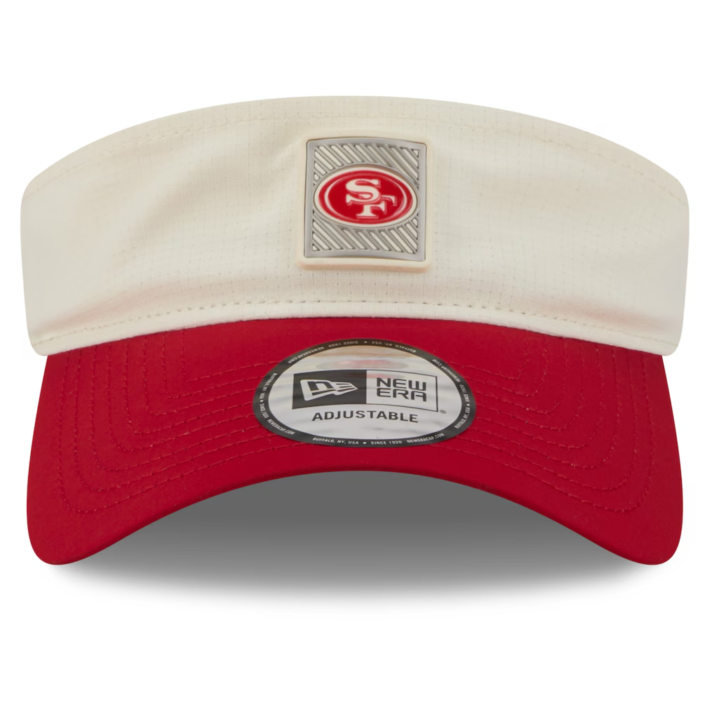 SAN FRANCISCO 49ERS 2026 NFL TRAINING CAMP VISOR - CHROME WHITE/RED