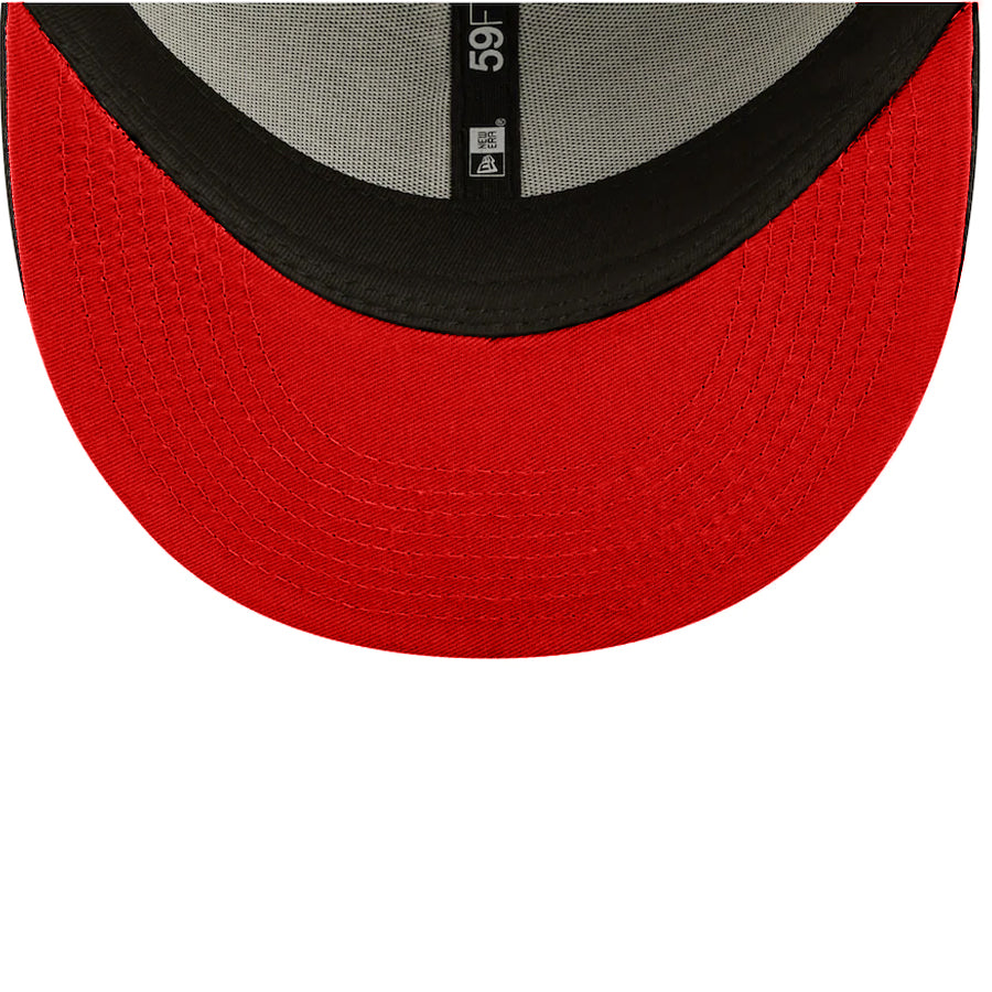 SAN FRANCISCO 49ERS 40TH ANNIVERSARY WORDMARK CUSTOM 59FIFTY FITTED HAT - WHITE/BLACK