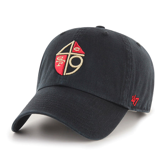 SAN FRANCISCO 49ERS '47 HISTORIC CLEAN UP ADJUSTABLE HAT - BLACK