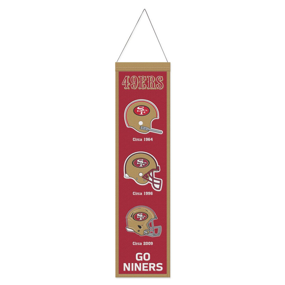 SAN FRANCISCO 49ERS 8" X 32" EVOLUTION WOOL BANNER