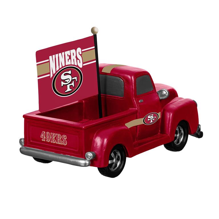SAN FRANCISCO 49ERS 9" RALLY TRUCK GARDEN STATUE WITH FLAG