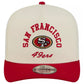 SAN FRANCISCO 49ERS ARCHED 9FIFTY A-FRAME SNAPBACK HAT - CHROME WHITE/RED