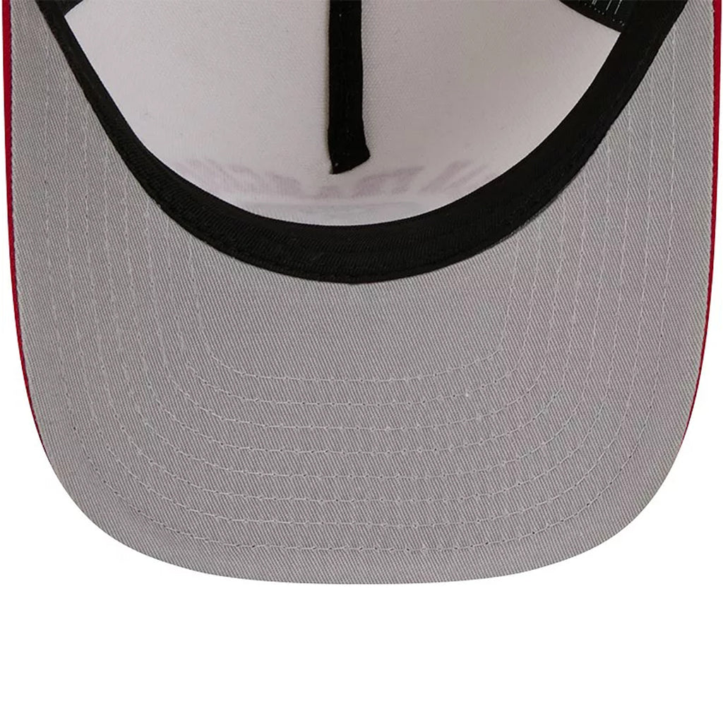 SAN FRANCISCO 49ERS ARCHED 9FIFTY A-FRAME SNAPBACK HAT - CHROME WHITE/RED