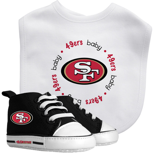 SET DE REGALO DE BABERO Y PRE-Caminantes PARA BEBÉ DE 2 PIEZAS DE SAN FRANCISCO 49ERS