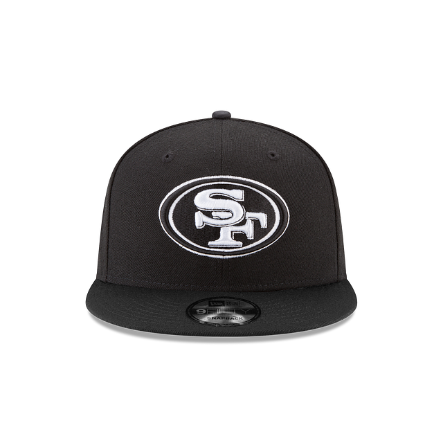 SAN FRANCISCO 49ERS BASIC LOGO 9FIFTY SNAPBACK HAT - BLACK/WHITE