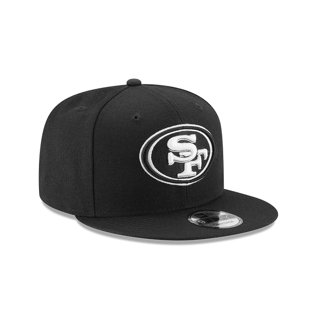 SAN FRANCISCO 49ERS BASIC LOGO 9FIFTY SNAPBACK HAT - BLACK/WHITE