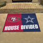 SAN FRANCISCO 49ERS / DALLAS COWBOYS HOUSE DIVIDED 34" X 42.5" MAT
