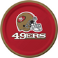 SAN FRANCISCO 49ERS DESSERT PLATES - 8 COUNT