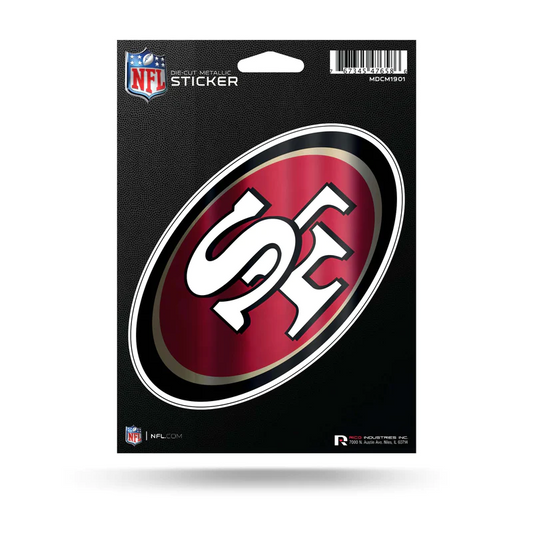 SAN FRANCISCO 49ERS DIE CUT METALLIC STICKER