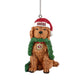 SAN FRANCISCO 49ERS DOG WITH GARLAND ORNAMENT