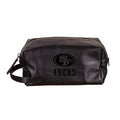 SAN FRANCISCO 49ERS EMBOSSED TOILETRY BAG - BLACK