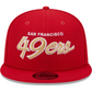 SAN FRANCISCO 49ERS EVERGREEN SCRIPT 9FIFTY SNAPBACK HAT - RETRO