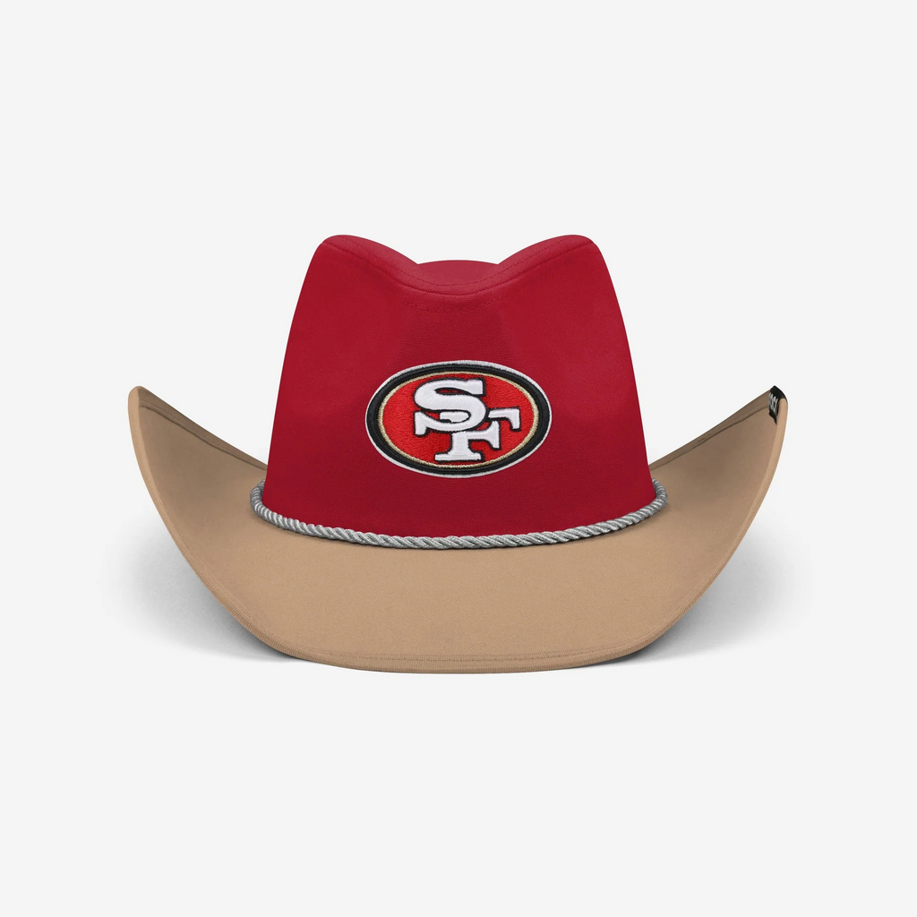 SAN FRANCISCO 49ERS FOCO TWO TONE COWBOY HAT - RED/GOLD