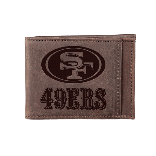 SAN FRANCISCO 49ERS FRONT POCKET SLIM CARD HOLDER WITH RFID BLOCKING