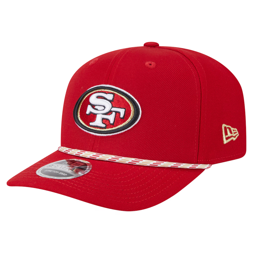 SAN FRANCISCO 49ERS GAMEDAY MULTI ROPE 9SEVENTY STRETCH-SNAP HAT - RED