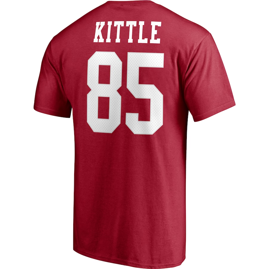 SAN FRANCISCO 49ERS GEORGE KITTLE MEN'S PLAYER ICON NAME & NUMBER T-SHIRT