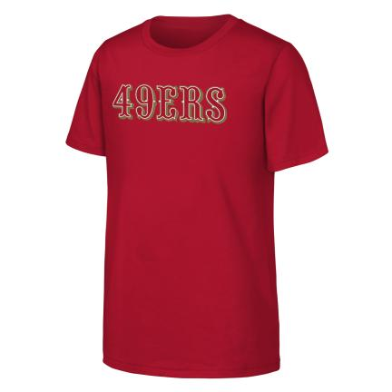 SAN FRANCISCO 49ERS GEORGE KITTLE YOUTH OUTERSTUFF NAME NUMBER T-SHIRT - RED