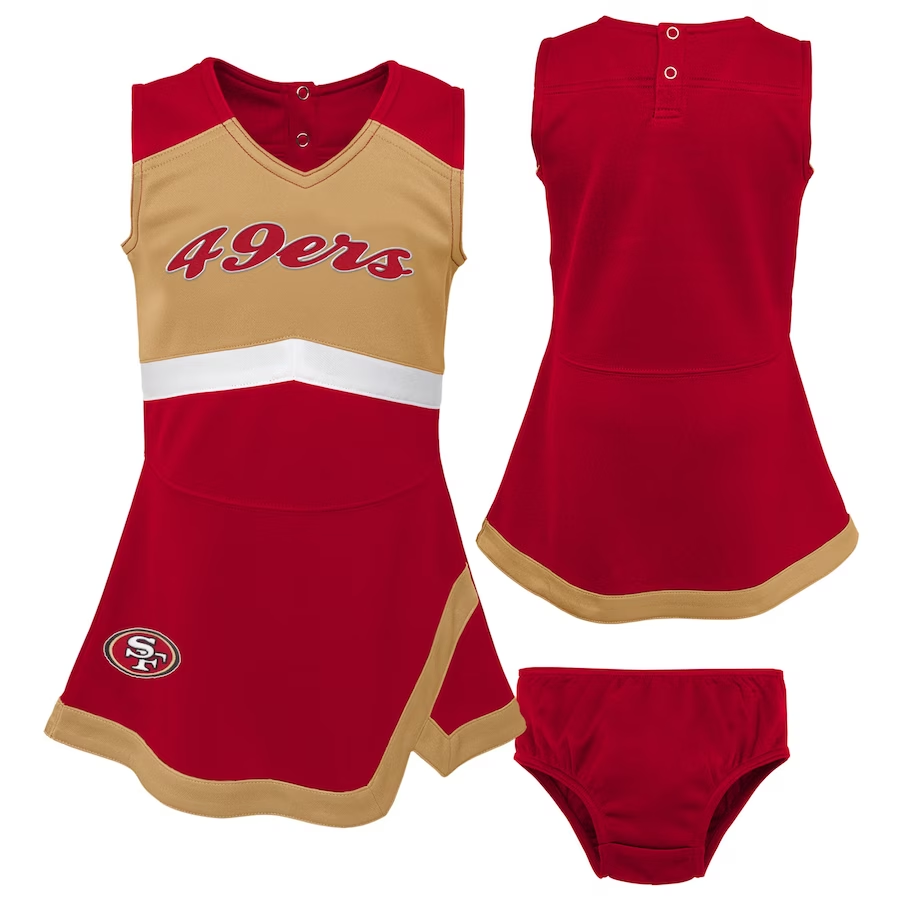 SAN FRANCISCO 49ERS GIRLS CHEER CAPTAIN SET WITH BLOOMERS