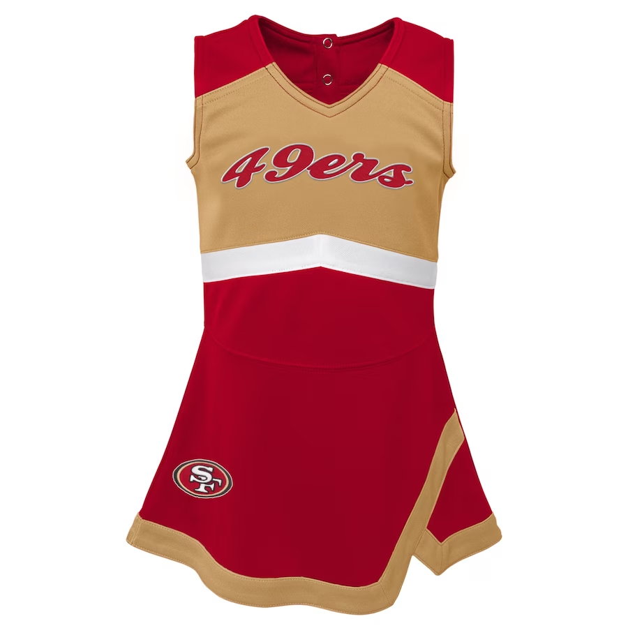 SAN FRANCISCO 49ERS GIRLS CHEER CAPTAIN SET WITH BLOOMERS