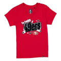 SAN FRANCISCO 49ERS GIRLS NEW ERA SEQUIN WORDMARK T-SHIRT - RED
