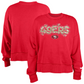 SAN FRANCISCO 49ERS GIRLS NEWERA FLIP SEQUIN CREWNECK SWEATSHIRT - RED