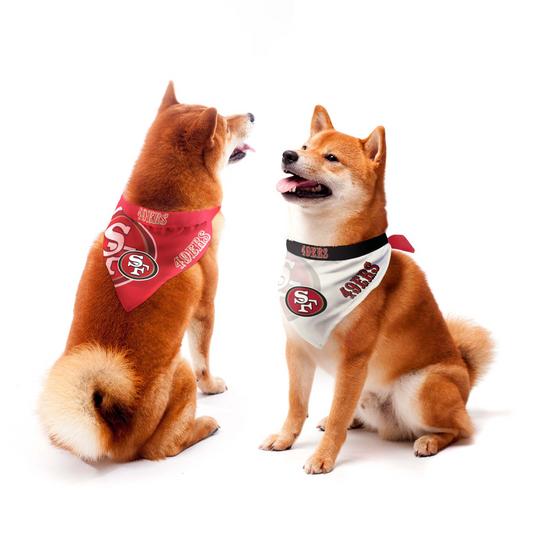 SAN FRANCISCO 49ERS HOME & AWAY PET BANDANA SET