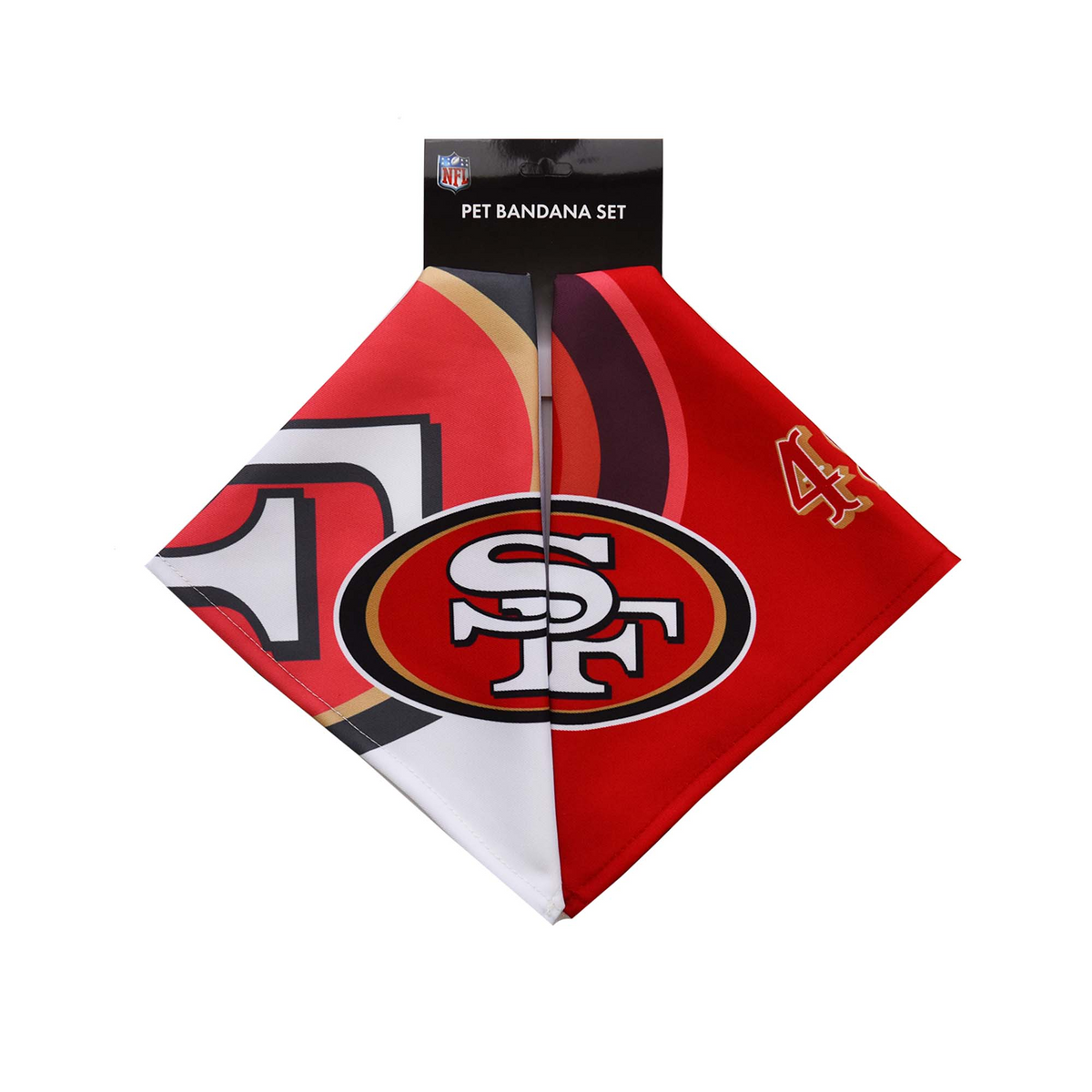 JUEGO DE BANDANA PARA MASCOTAS EN CASA Y LEJOS DE LOS 49ERS DE SAN FRANCISCO