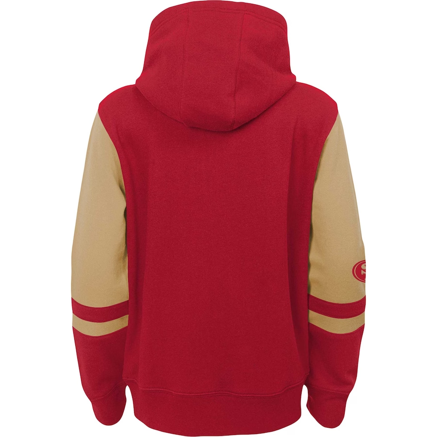 SAN FRANCISCO 49ERS INFANT FULL ZIP STADIUM COLOR BLOCK HOODED SWEATSHIRT