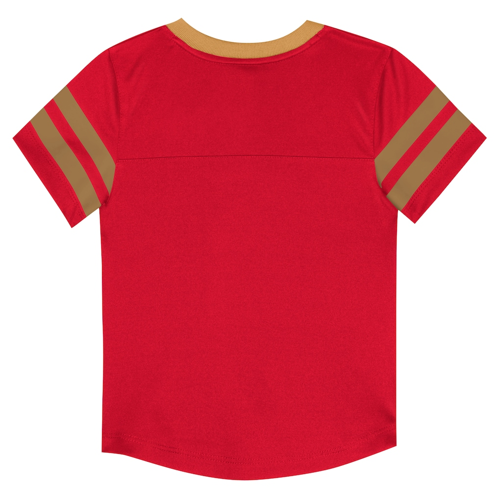 SAN FRANCISCO 49ERS INFANT OUTERSTUFF RED ZONE T-SHIRT & PANT SET - RED/GOLD