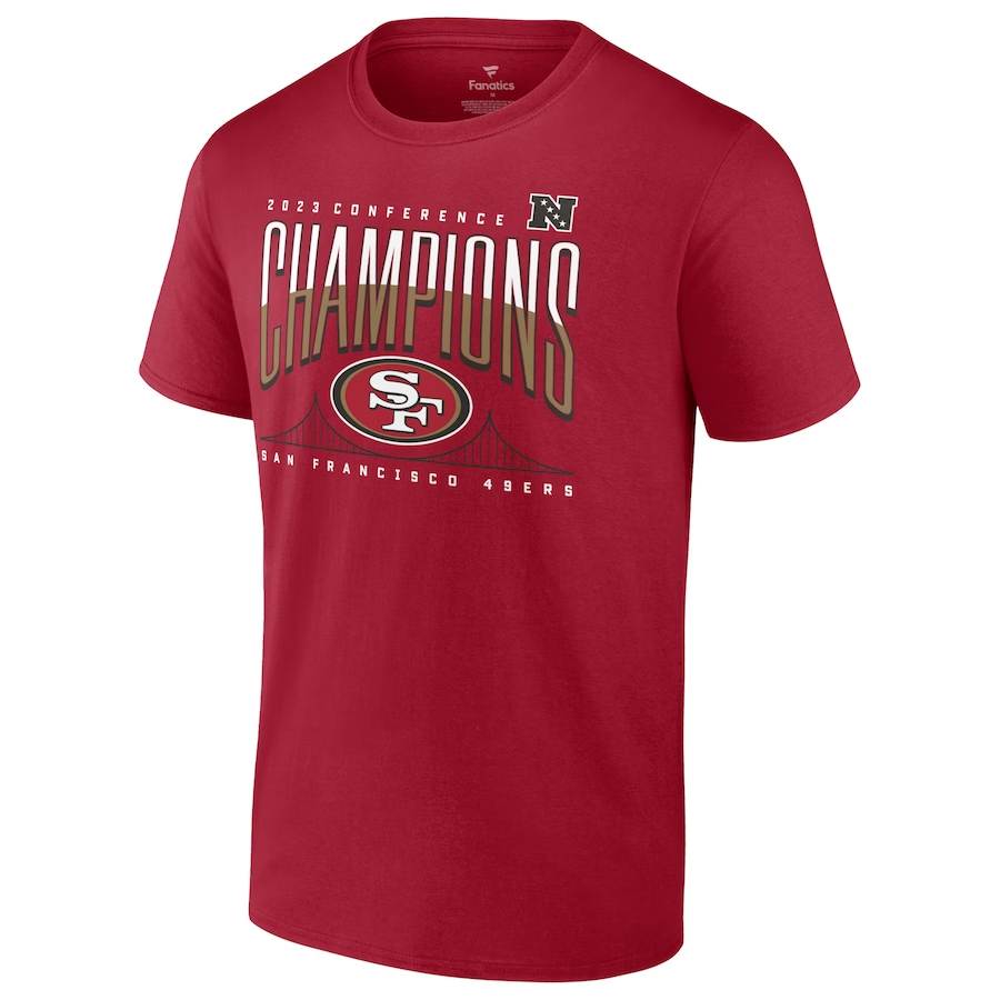 SAN FRANCISCO 49ERS KIDS 2023 NFC CHAMPIONS HOMETOWN NOT DONE T-SHIRT