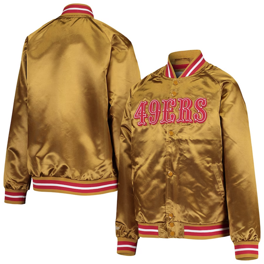 SAN FRANCISCO 49ERS KIDS LIGHTWEIGHT SATIN JACKET