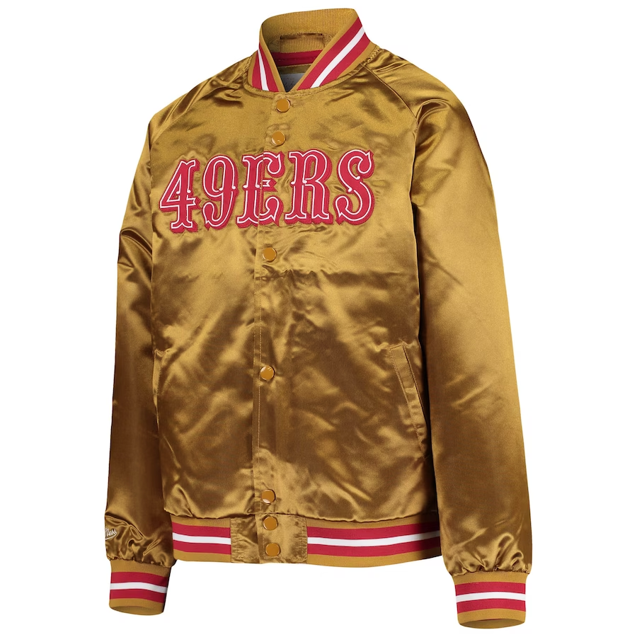 SAN FRANCISCO 49ERS KIDS LIGHTWEIGHT SATIN JACKET