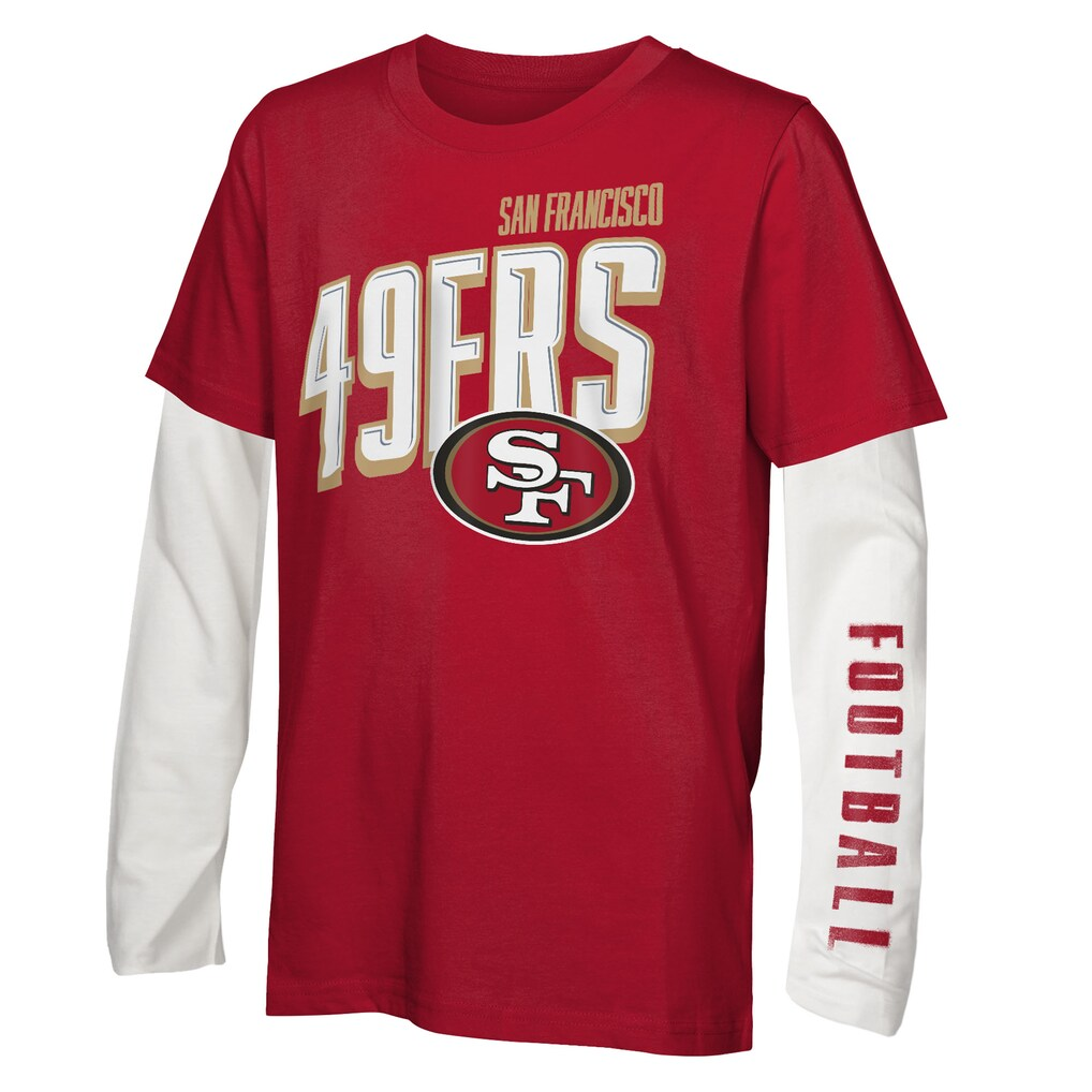 SAN FRANCISCO 49ERS KIDS THE MIX COMBO 3 IN 1 T-SHIRT - RED/WHITE